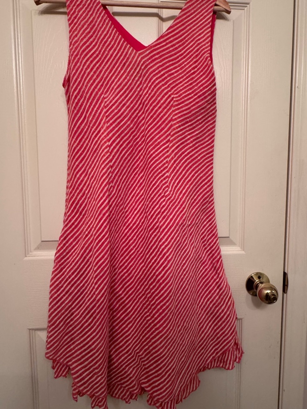 Charlie Striped Pink Sleeveless Summer Dress Cotton Modal